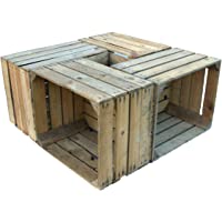Los mejores  - 4 Piezas sólido Cajas de madera &quot-Johanna&quot- Cajas de manzana Cajas de vino Cajas de fruta Shabby antiguo usado Vintage